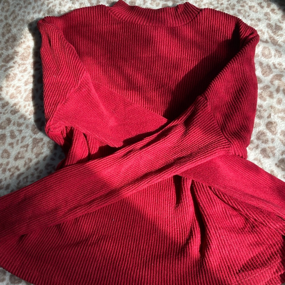 Wallflower Vibrant Red Knit Top